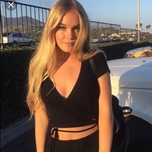 black brandy wrap top